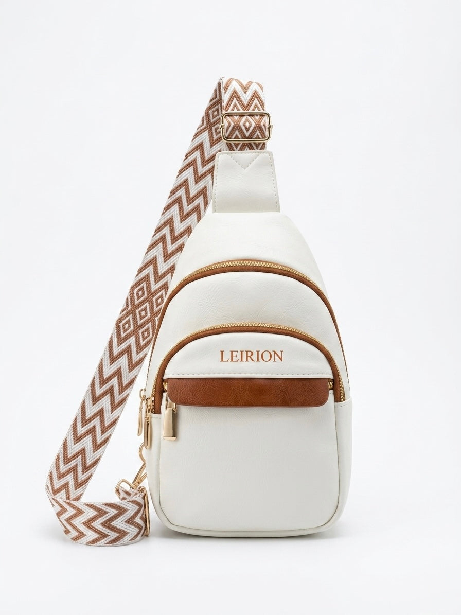 LEIRION Women's PU Leather Crossbody Sling Bag with Anti-Theft Pocket