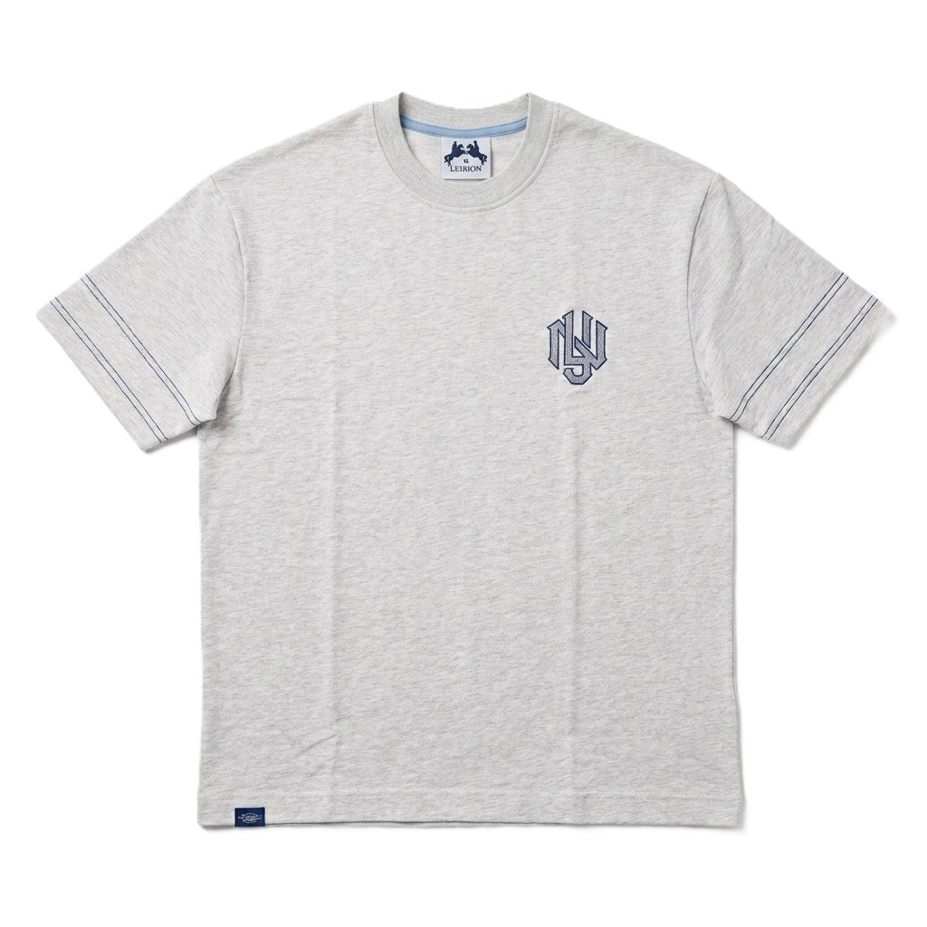 LEIRION Men's 300 GSM Heavyweight Oversized T-Shirt in Light Heather Grey