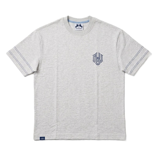 LEIRION Men's 300 GSM Heavyweight Oversized T-Shirt in Light Heather Grey