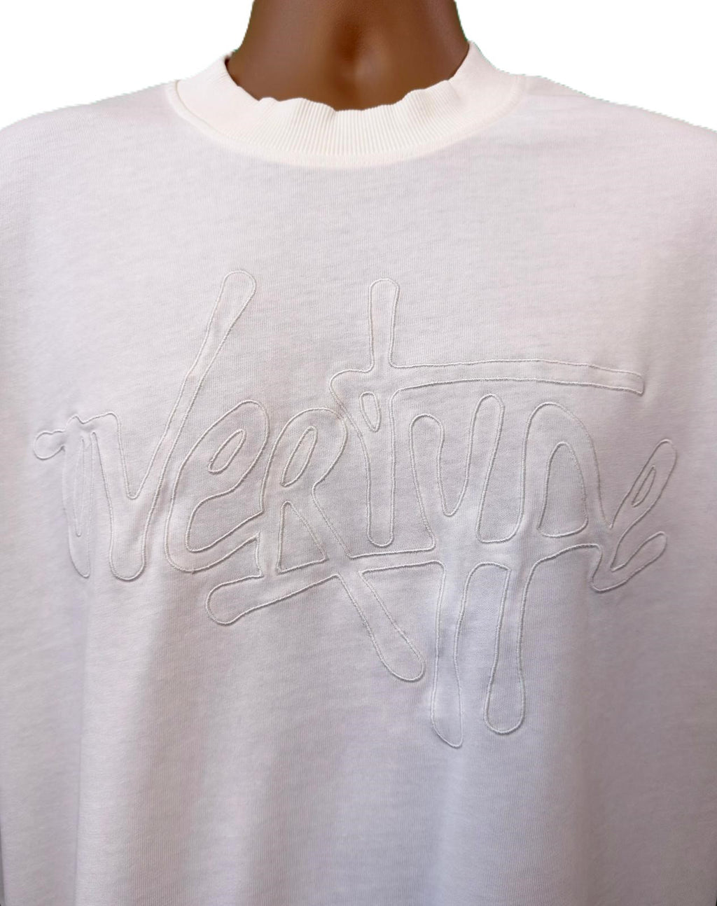 LEIRION Men's Overtype 3D Embroidered Oversized T-Shirt