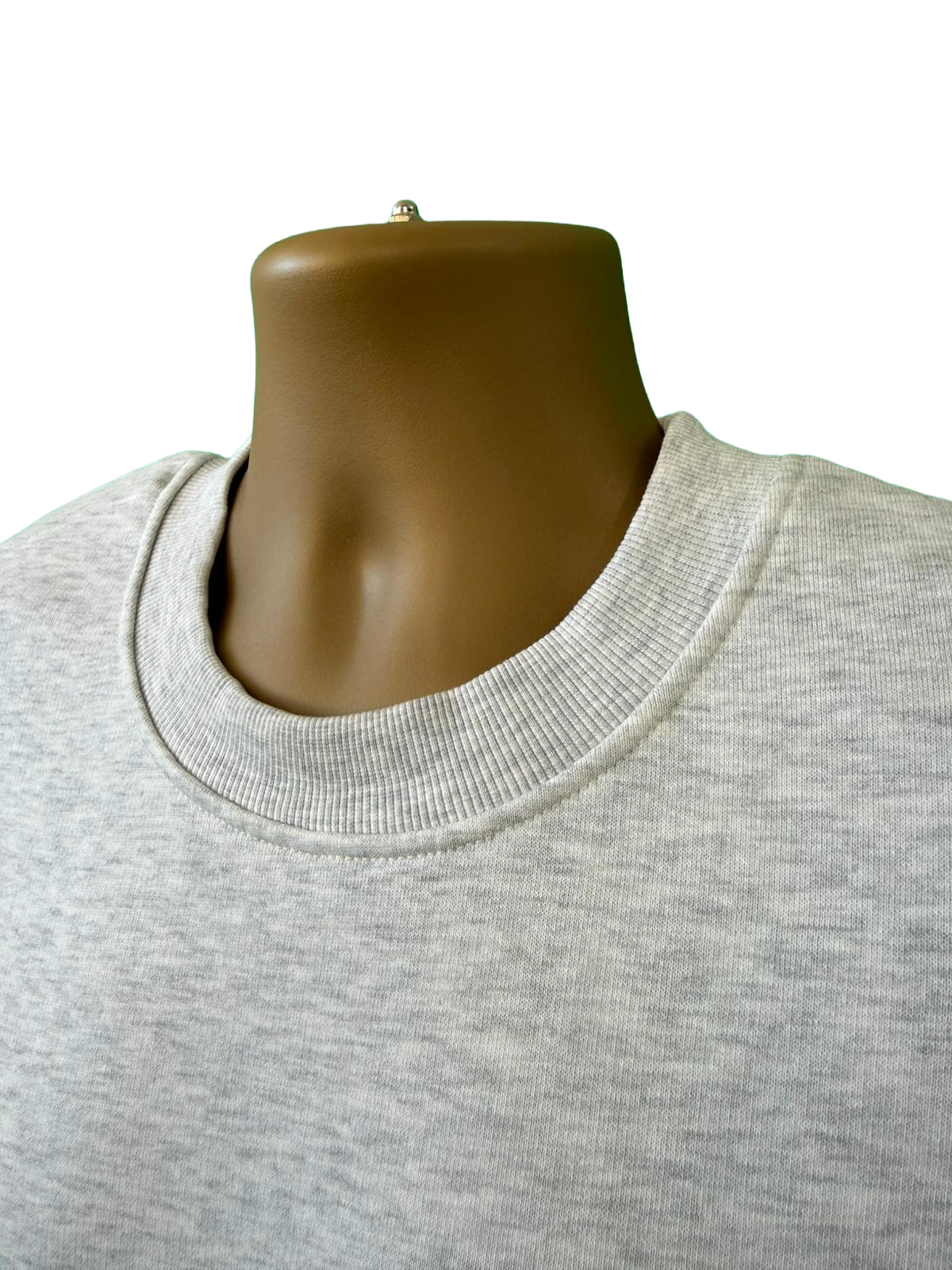 LEIRION Men's 300 GSM Heavyweight Oversized T-Shirt in Light Heather Grey