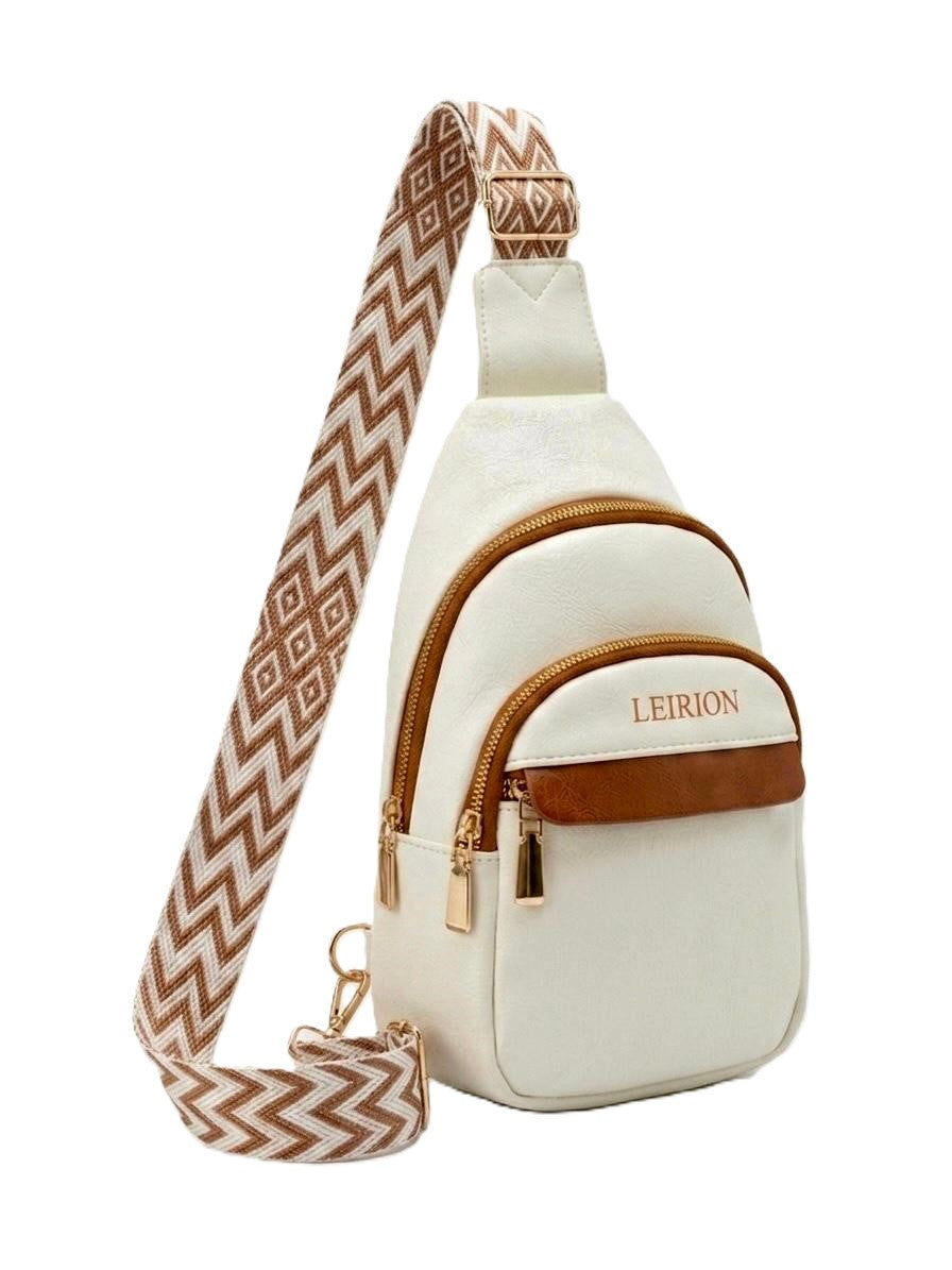 LEIRION Women's PU Leather Crossbody Sling Bag with Anti-Theft Pocket