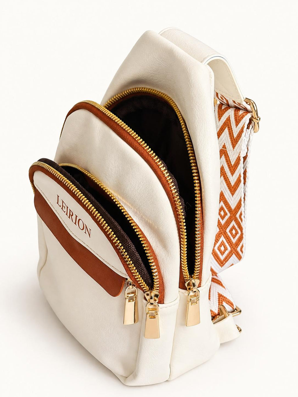LEIRION Women's PU Leather Crossbody Sling Bag with Anti-Theft Pocket